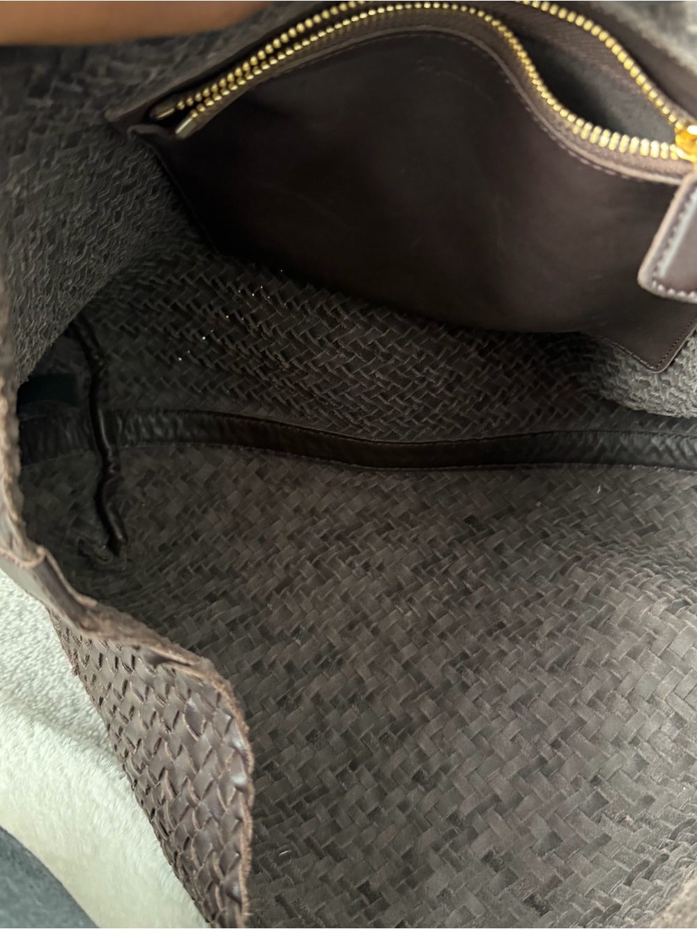 MADEWELL Transport Early Weekender Woven Leather Tote Bag Purse - Picture 5 of 5